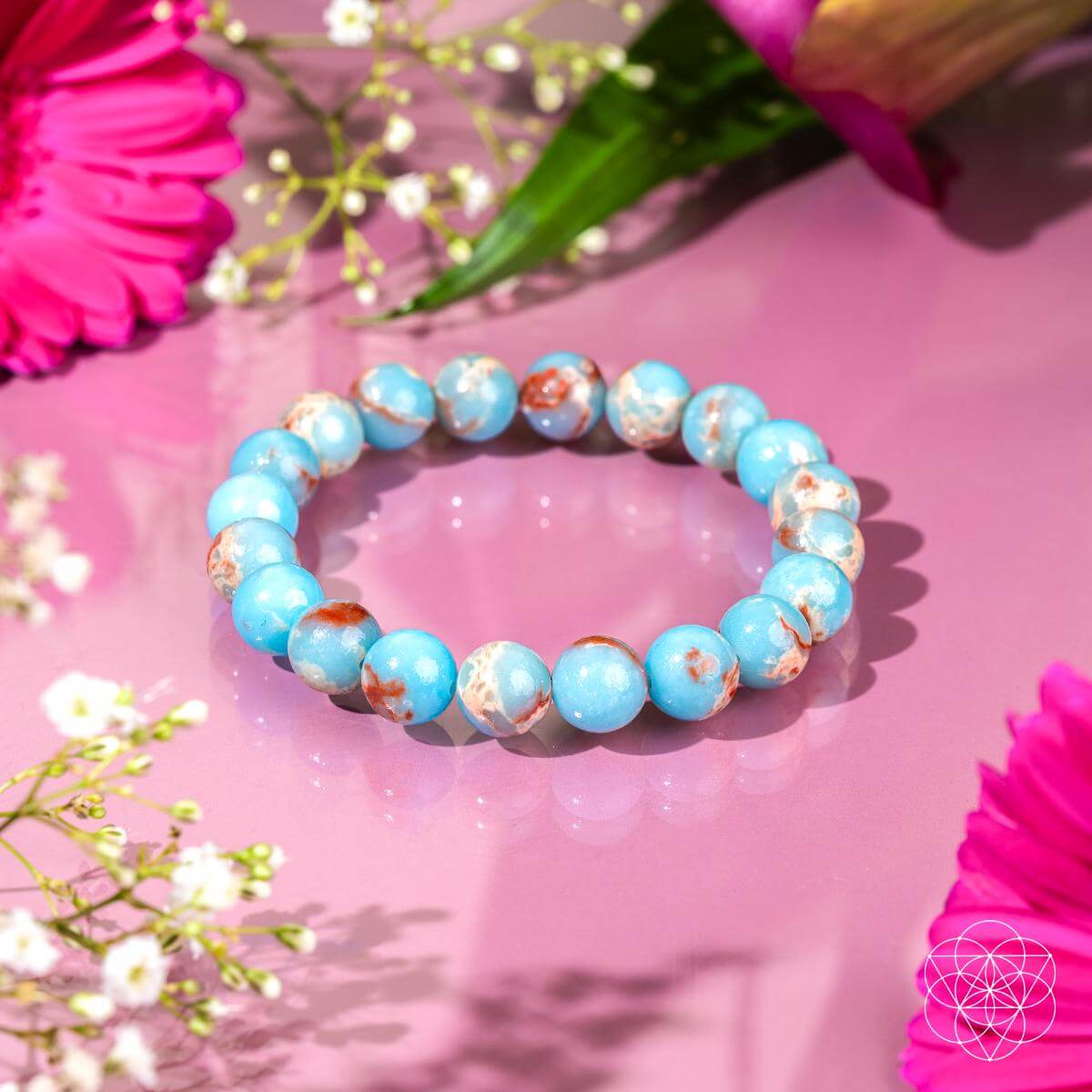 Empath’S Shield - Aqua Terra Jasper Bracelet - DestGlow