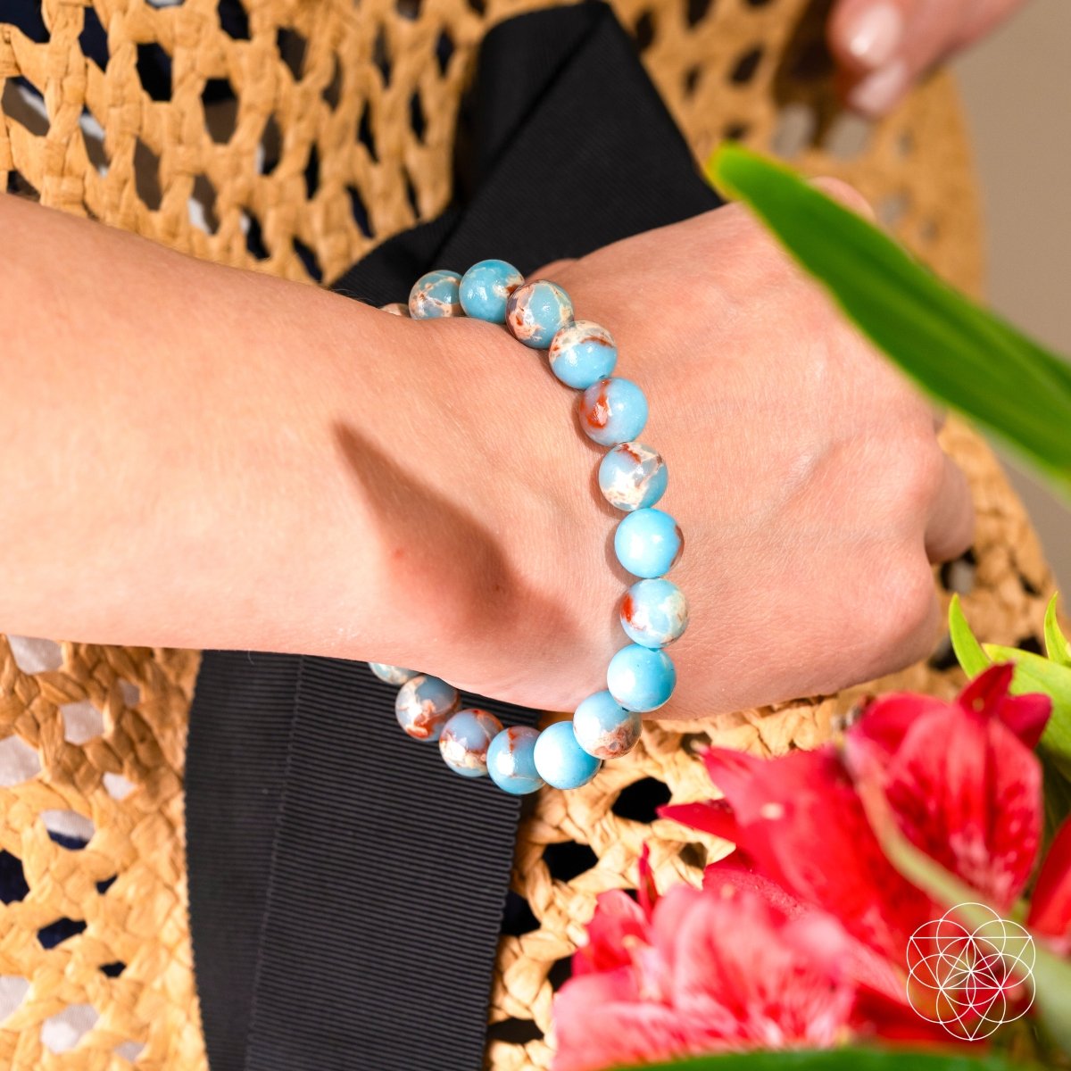 Empath’S Shield - Aqua Terra Jasper Bracelet - DestGlow