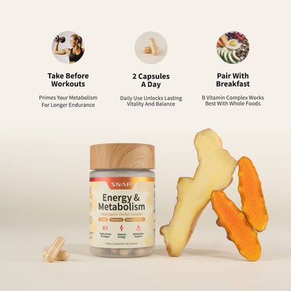 Energy &amp; Metabolism - Buy 2 Get 1 Free by Snap Supplements