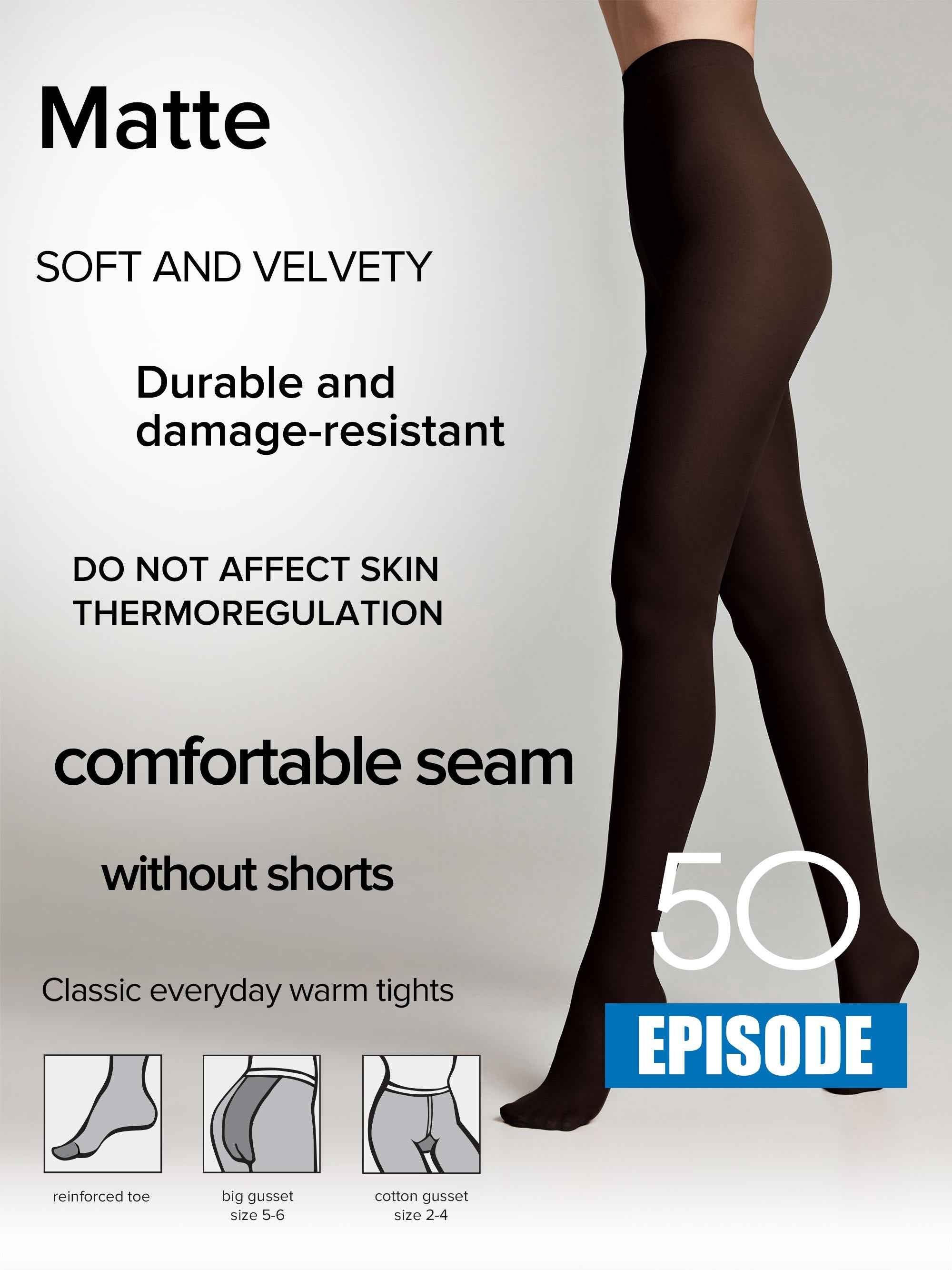 Tights Conte Episode 50 Den - Microfibra Matte Opaque