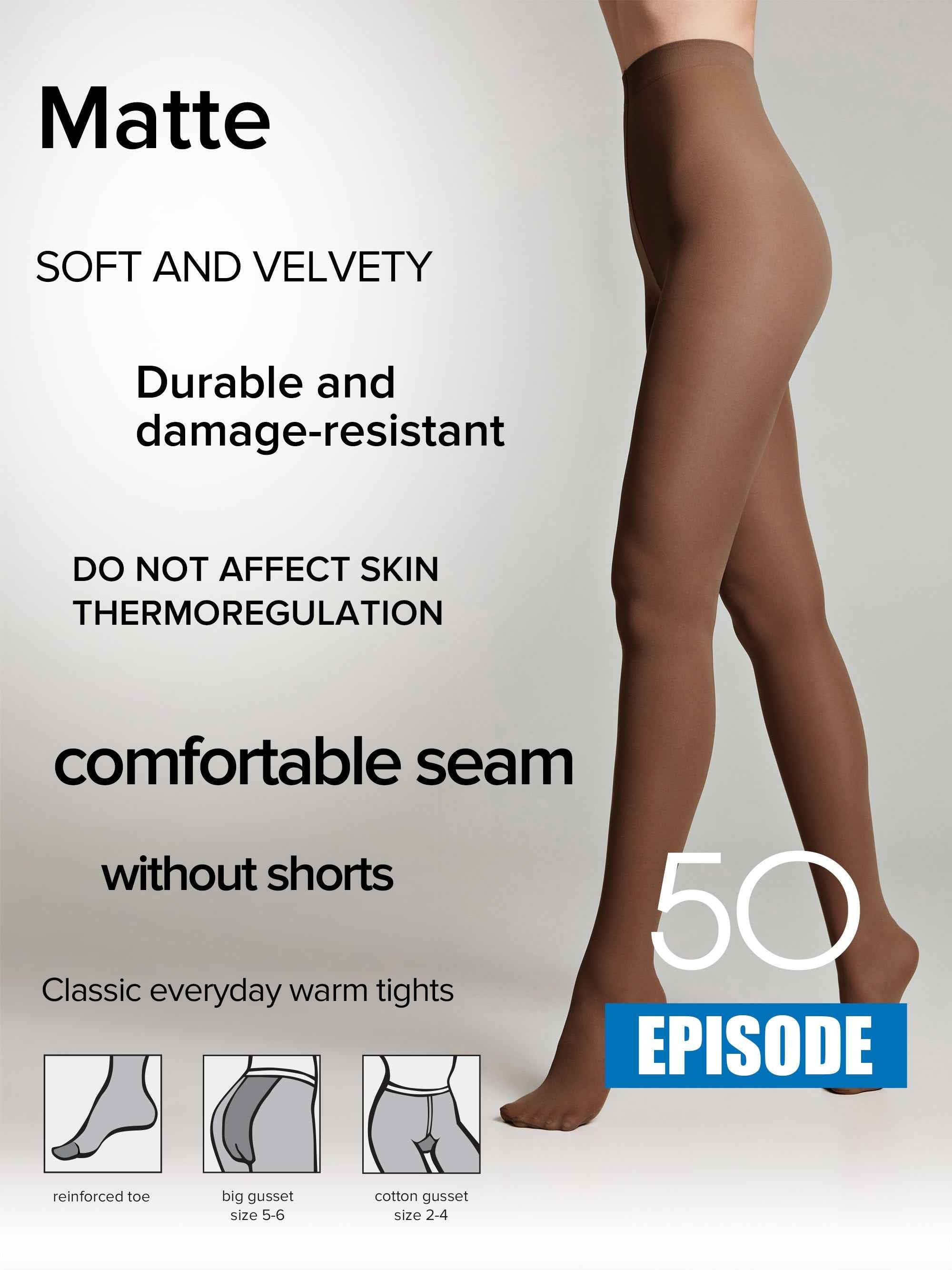 Tights Conte Episode 50 Den - Microfibra Matte Opaque