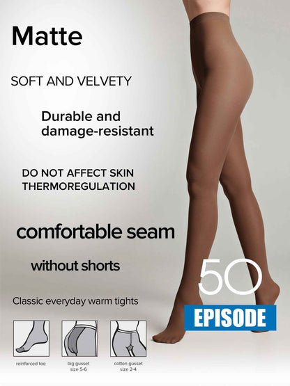Tights Conte Episode 50 Den - Microfibra Matte Opaque