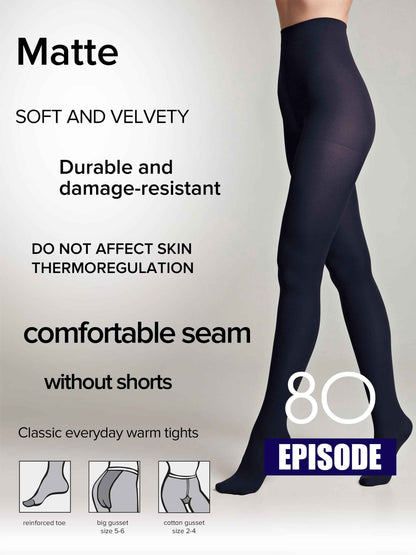 Tights Conte Episode 80 Den - Microfibra Matte Opaque