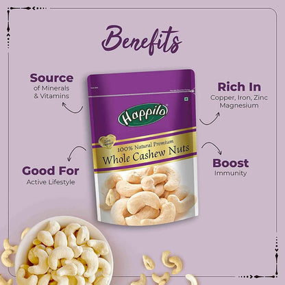 Happilo Premium Dry Fruit Combo (Almond, Cashews, Pistachios &amp; Inshell Walnuts)