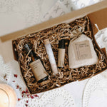 Gift Set- Shower Spray, Relax Roller, Oatmeal Soak & Rose Bath Salt