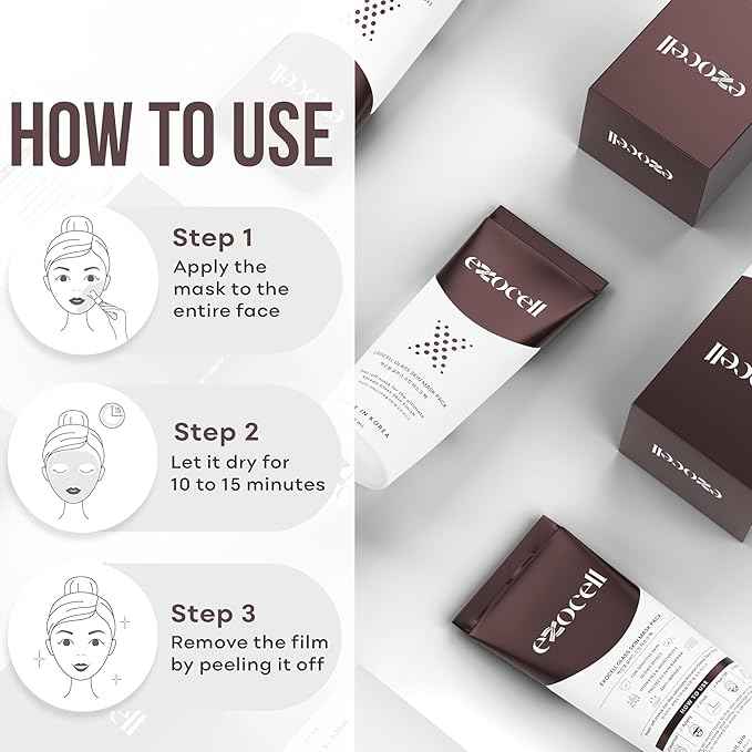 EXOCELL Glass Skin Mask Pack, Korean Peel-Off Mask for Ultimate Glossy Skin Finish 60 ml