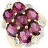11.22 Carat Genuine Rhodolite and Blue Topaz .925 Sterling Silver Ring by Bids.com