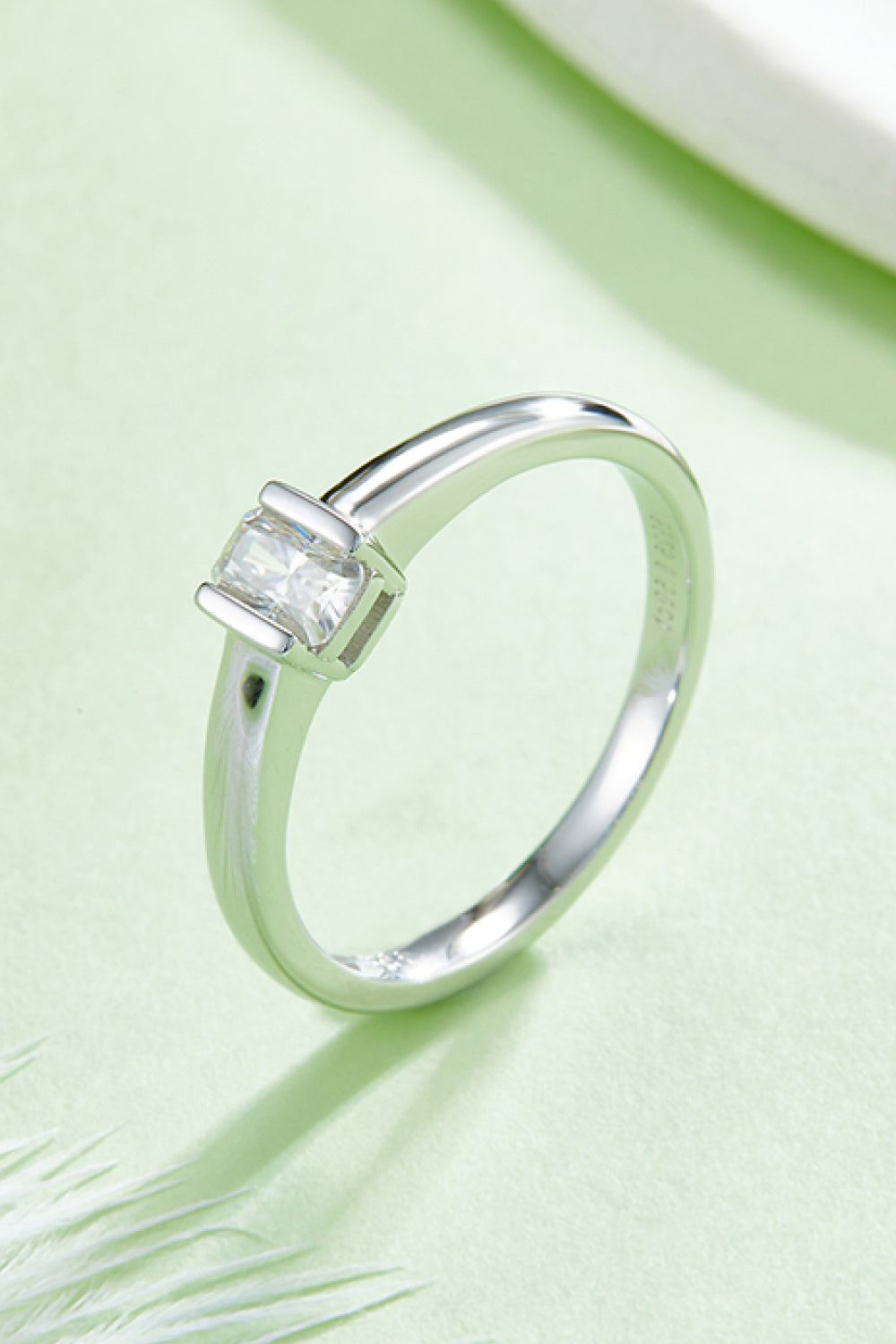 Brilliant Round Cut Sparkala™ Platinum Over Pure Sterling Silver Solitaire Ring by Sparkala