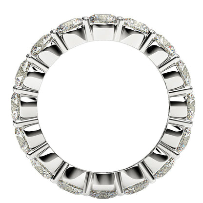 Round Cut Lab Grown Diamond Eternity Ring in 14k White Gold (4 cttw FG/VS2) by Bids.com
