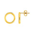 Open Circle Post Earrings in 14k Yellow Gold by Bids.com