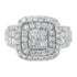 14KT White Gold Round and Princess Diamond Ring (2 1/4 cttw, H-I Color, SI1-SI2 Clarity) by Bids.com