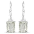 7.23 Carat Genuine Green Amethyst and White Topaz .925 Sterling Silver Earrings  DestGlow