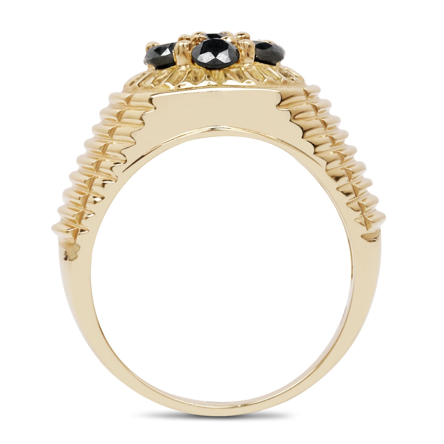 0.91 Carat Genuine Black Diamond .925 Sterling Silver Ring by Bids.com