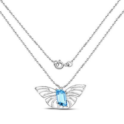 10.62 Carat Genuine Swiss Blue Topaz .925 Sterling Silver Pendant by Bids.com