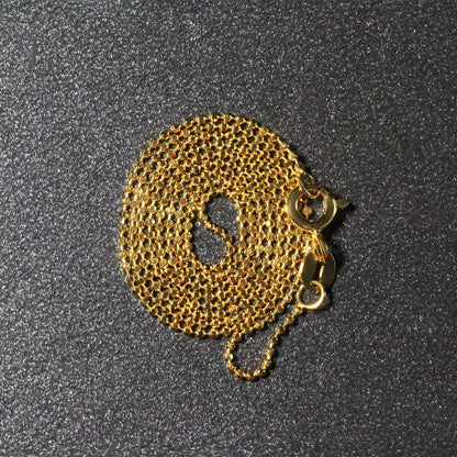 14k Yellow Gold Diamond-Cut Bead Chain 1.0mm by Bids.com