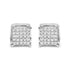 10K White Gold 1/2 Cttw Princess Cut Diamond Square Shaped Multi Stone Stud Earrings (H-I Color, SI1-SI2 Clarity) by Bids.com