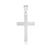 14k White Gold Flat Design Cross Pendant by Bids.com