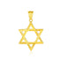 14k Yellow Gold Star of David Pendant  DestGlow