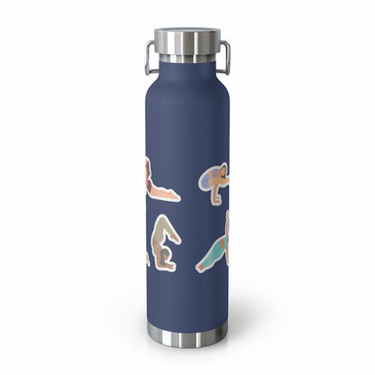 Yoga Poses Find Your Balance Insulated Bottle - 22oz Stainless Steel Vacuum Flask
