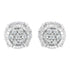 .925 Sterling Silver 1/3 cttw Round-cut Diamond Floral Stud Earring (I-J Clarity, I3 Color) by Bids.com