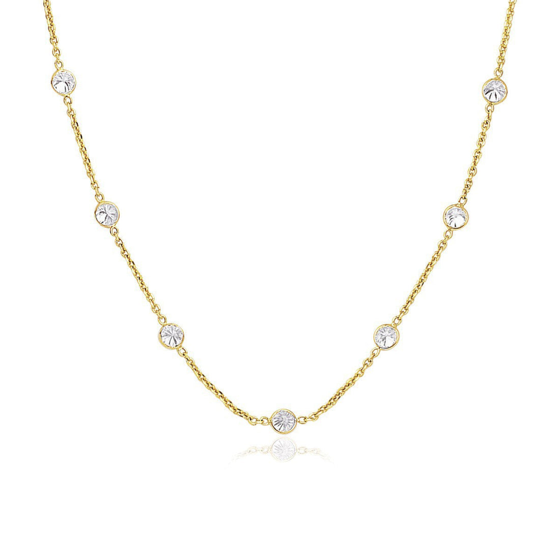 14k Yellow Gold CZ By the Yard Long Links by Bids.com