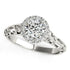 14k White Gold Halo Antique Style Round Diamond Engagement Ring (5/8 cttw) by Bids.com