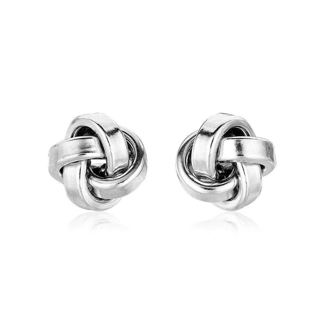 Sterling Silver Polished Love Knot Earrings by Bids.com