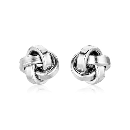 Sterling Silver Polished Love Knot Earrings by Bids.com