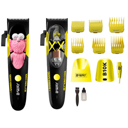 B-Way B10K Clipper, T-Pro Trimmer, Off-Shaver - 3 in 1 Set FREE CAPE