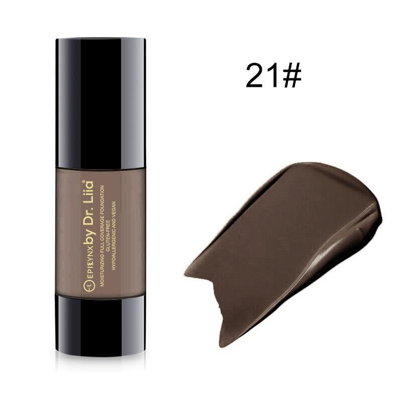 Breathable Full-Coverage Foundation – Dewy Finish, Hydrating, Vegan, Gluten-Free (SPF 15) by EpiLynx