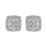 .925 Sterling Silver 1/4 cttw Round Cut Diamond Square Shape Milgrain Stud Earrings (I-J Color, I3 Clarity) by Bids.com