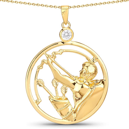 0.33 Carat Genuine White Zircon .925 Sterling Silver Pendant by Bids.com