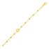 14k Yellow Gold Childrens Bracelet with Angel and Beads  DestGlow