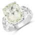 6.74 Carat Genuine Green Amethyst .925 Sterling Silver Ring by Bids.com
