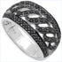 0.54 Carat Genuine Black Diamond .925 Sterling Silver Ring by Bids.com
