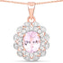 4.26 Carat Genuine Kunzite and White Topaz .925 Sterling Silver Pendant by Bids.com