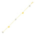 14k Two Tone Gold Anklet with Butterflies  DestGlow