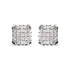 10K White Gold 3/4 Cttw Princess Diamond Composite Open Frame Stud Earrings (I-J Color, I1-I2 Clarity) by Bids.com