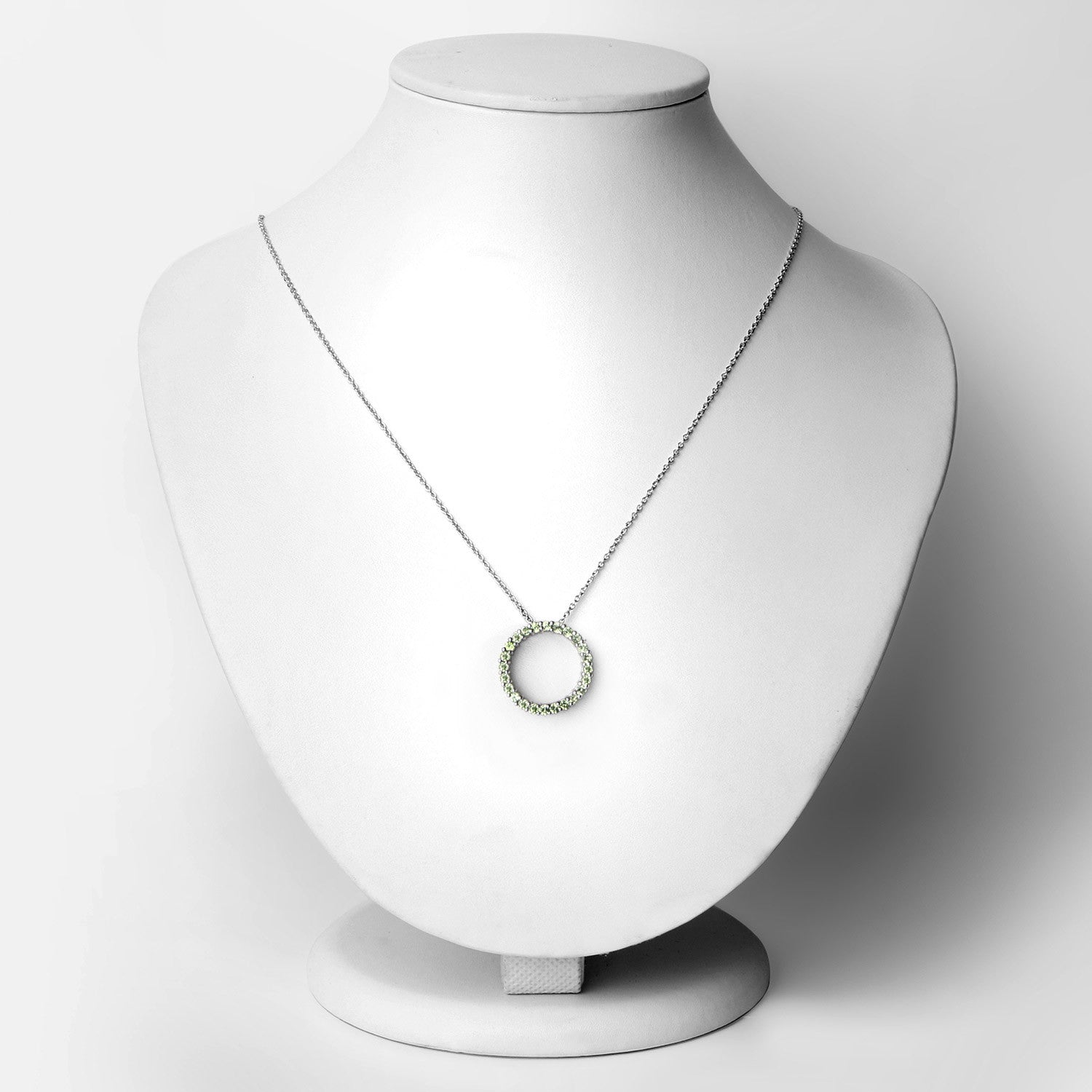 0.84 Carat Genuine Peridot .925 Sterling Silver Pendant  DestGlow