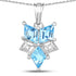 4.65 Carat Genuine Blue Topaz .925 Sterling Silver Pendant by Bids.com
