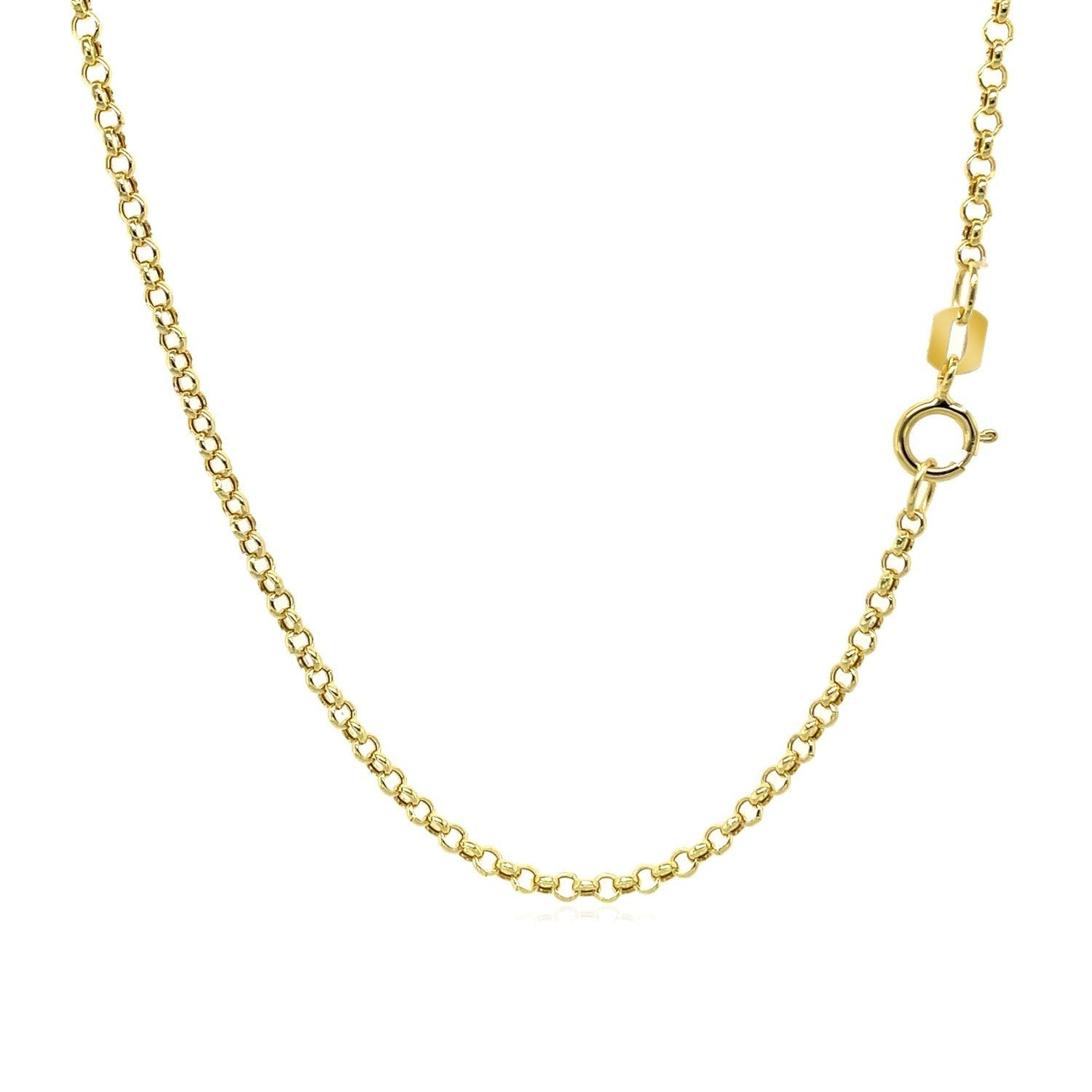 14k Yellow Gold Rolo Chain 1.9mm by Bids.com