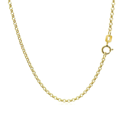 14k Yellow Gold Rolo Chain 1.9mm by Bids.com