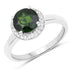1.92 Carat Genuine Chrome Diopside and White Topaz .925 Sterling Silver Ring by Bids.com