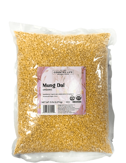 Mung Dal Beans, Yellow, Organic, Split Peeled by Country Life Natural Foods