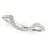 14k White Gold Curved Diamond Wedding Band (1/3 cttw) by Bids.com