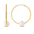 14k Yellow Gold Round Endless Pearl Earring(1x25mm)  DestGlow