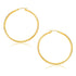 10k Yellow Gold Polished Hoop Earrings (30mm)  DestGlow