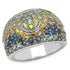 3.60 Carat Genuine Multi Sapphire .925 Sterling Silver Ring by Bids.com