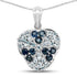 2.73 Carat Genuine Blue Sapphire and Aquamarine .925 Sterling Silver Pendant by Bids.com