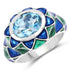 3.25 Carat Genuine Swiss Blue Topaz .925 Sterling Silver Ring by Bids.com